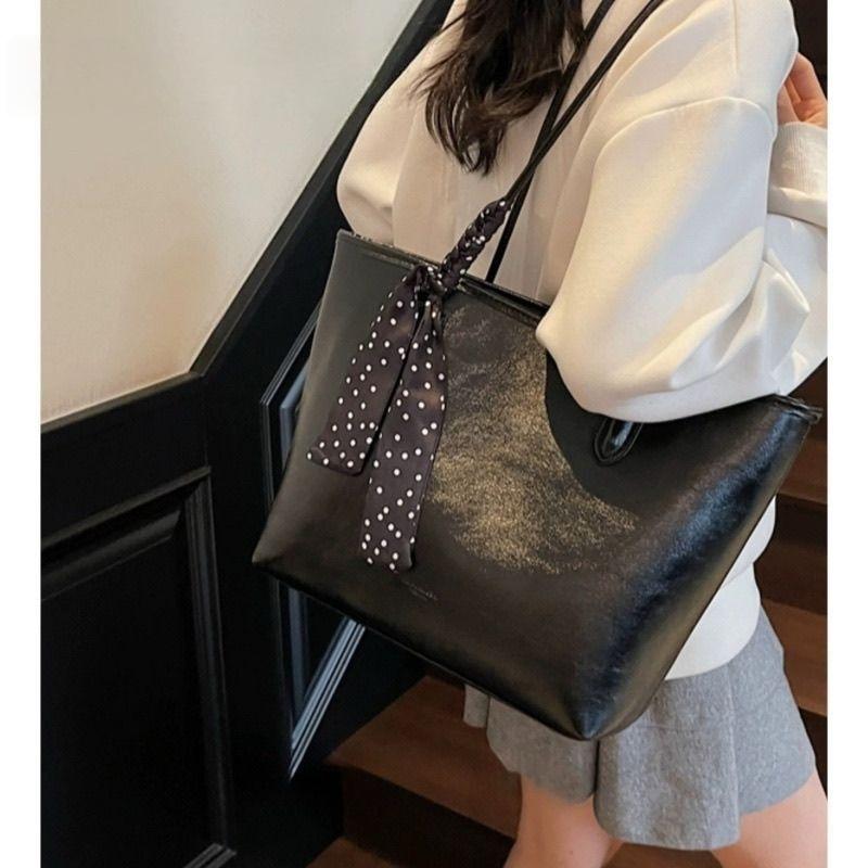 MCHNA KTCC foreign silk scarf large capacity tote bag large bag new trendy fashion shoulder bag commuter bag