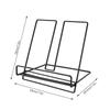 Iron Innovative Tabletop Book Shelf Rack Holder Tablet Computer Stand Home Decoration (Black)