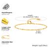 Vnox 2mm Thin Women Stackable Chain Bracelets, Stainless Steel Metal Links Bracelets, Dainty Fashion Jewelry