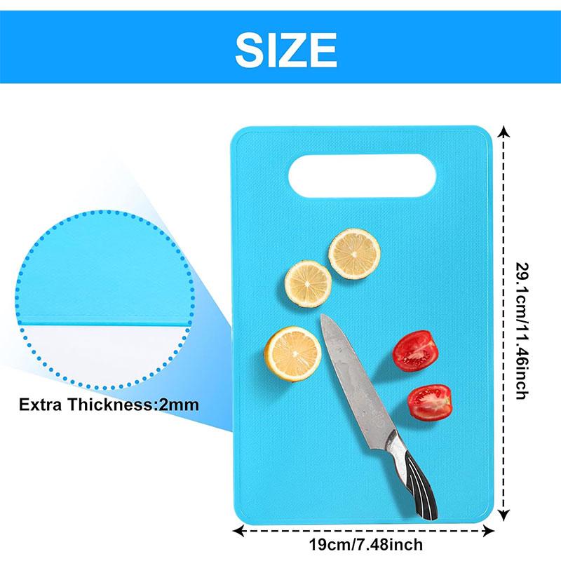 4/6 Pieces Flexible Cutting Board for for Meat Fish Vegetables BPA Free Plastic Cutting Board Mat Set Dishwasher Safe