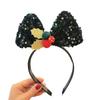 Pailletten Schleife Weihnachts-Stirnband - Feiertags-Haarschmuck für Kinder