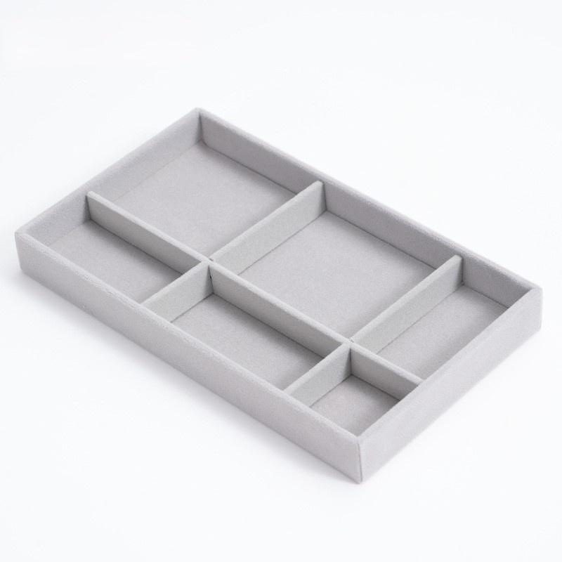 Sametová šperkovnice Náušnice Náhrdelník Prsten Náramek Stojan na vystavení šperků Zlatý podnos na šperky