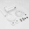 White Bathroom Shower Shower Set Brass Wall Mounted Handheld Hot&Cold Shower Faucet Bathtub Swivel Spout Shower Tap Double Hole
