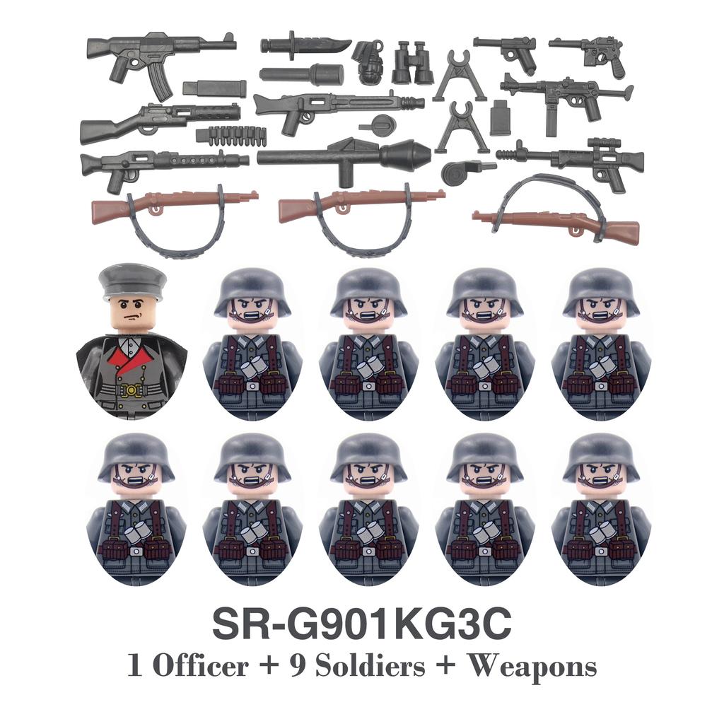 DIY WK2 Infanterie Sanitäter Soldat Motorrad Sowjetische US-Armee Militär Waffe Waffen Baustein Ziegel Kinder Kind Geschenke Spielzeug