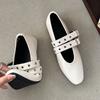 Fashion Female Footwear Shallow Ladies Ballet Flats Shoes Fashion Buckle Strap Round Toe Luxury Women Flats Mary Janes Shoes