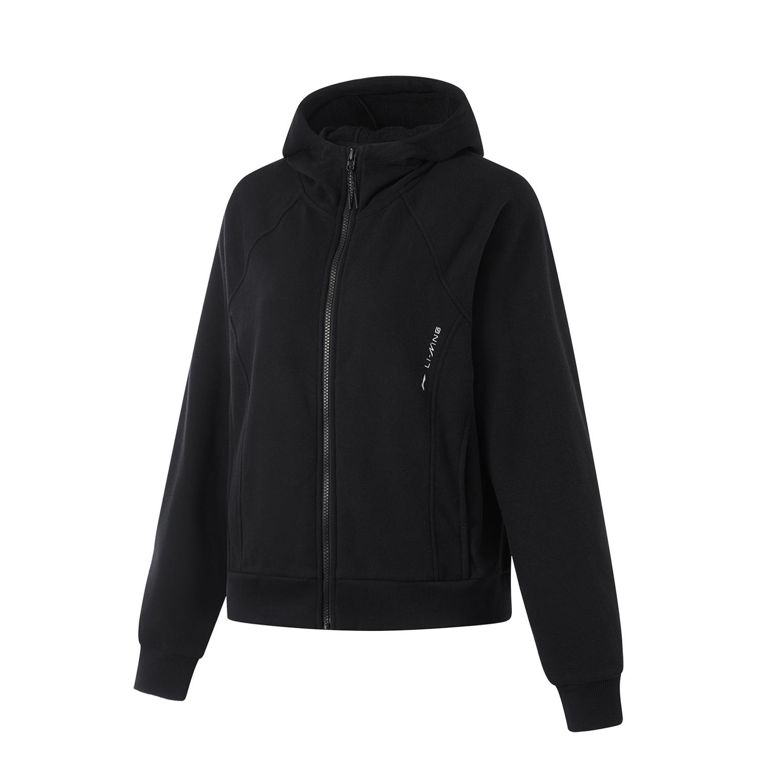 

Li-Ning Флисовый теплый кардиган с капюшоном, свободная толстовка с длинным рукавом, женские топы AWDU562-5 L