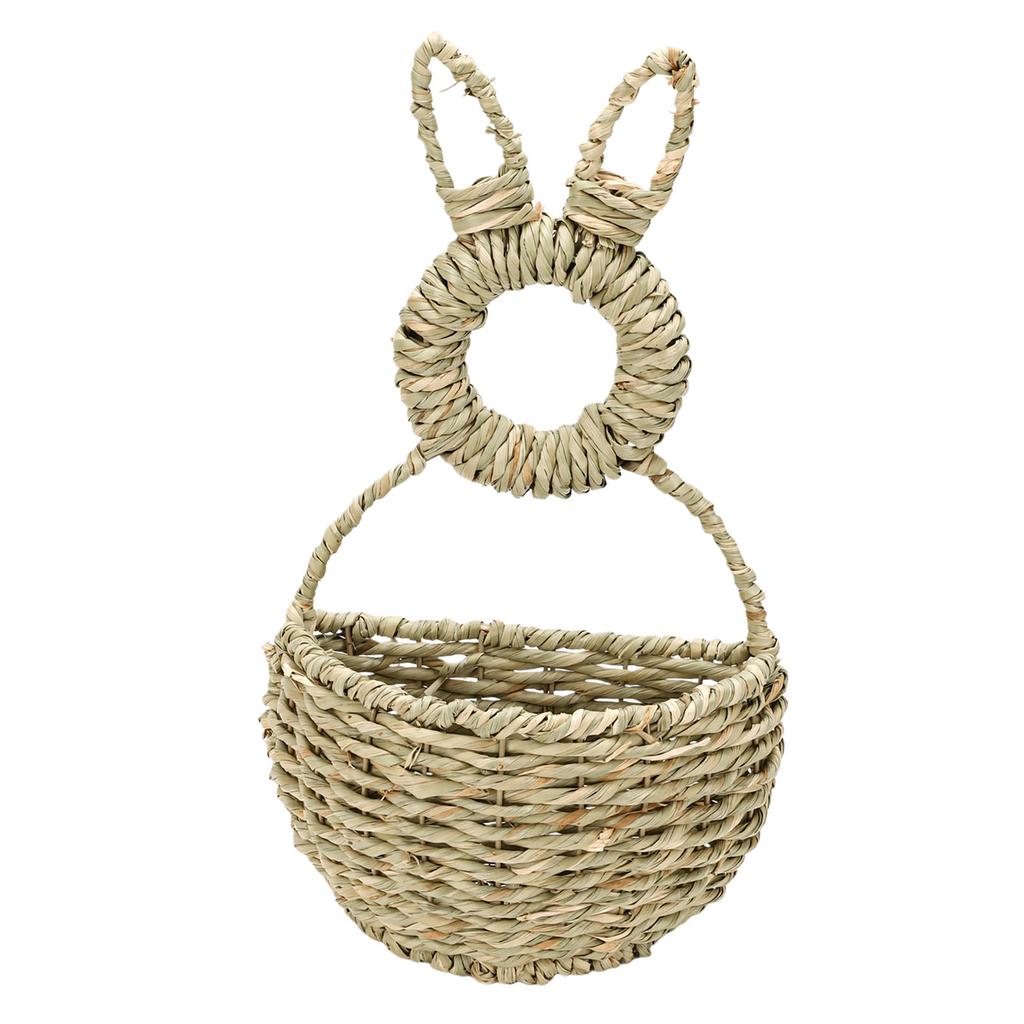 Easter Bunny Basket   Woven Hanging Unlined Wall   Spring Decor for Flowers Gifts