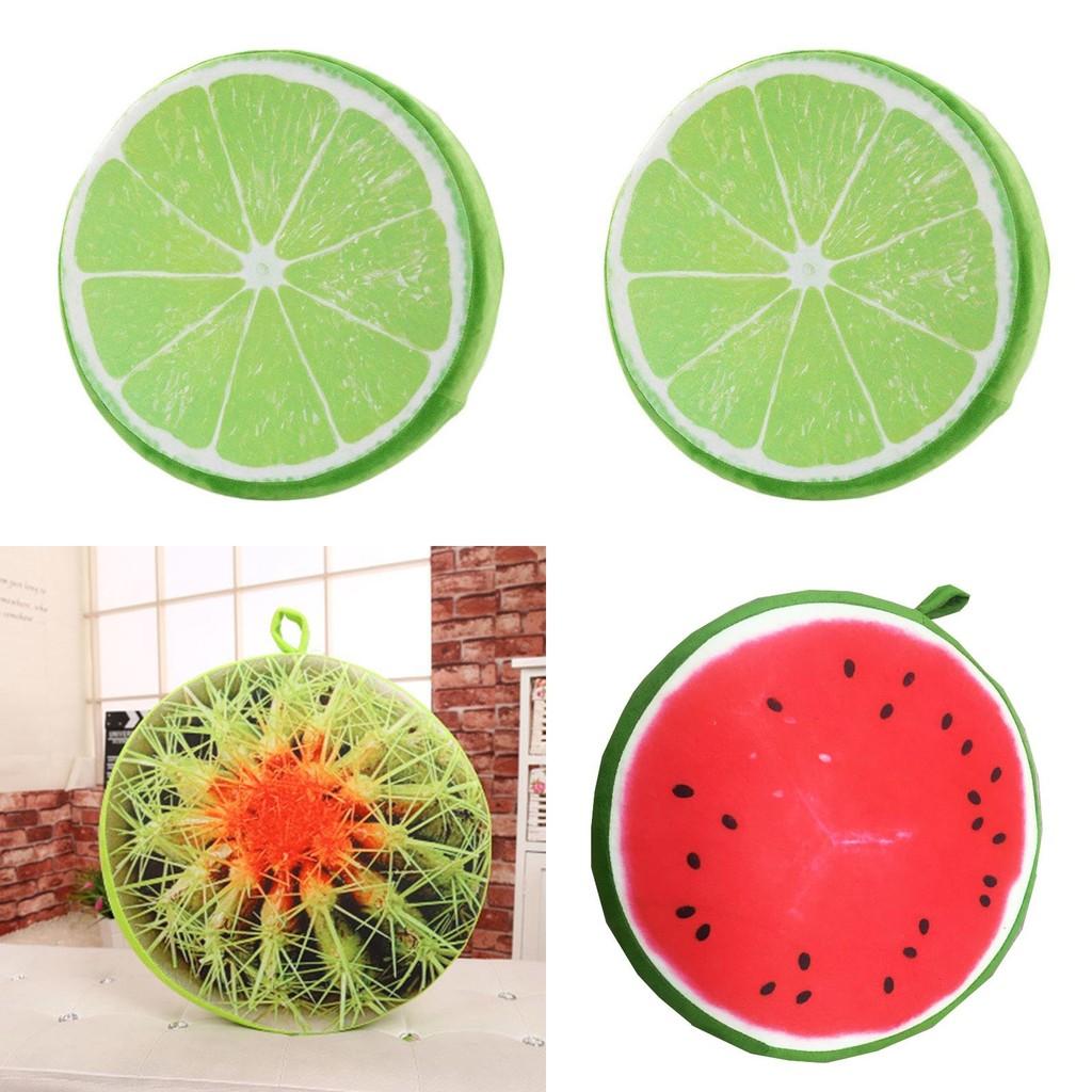 16" Fruit Design Couch Chair Pillow With Removable Cover And Soft Cushion
