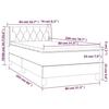 3129908 vidaXL Lit à sommier tapissier avec matelas Marron foncé 80x200 cm