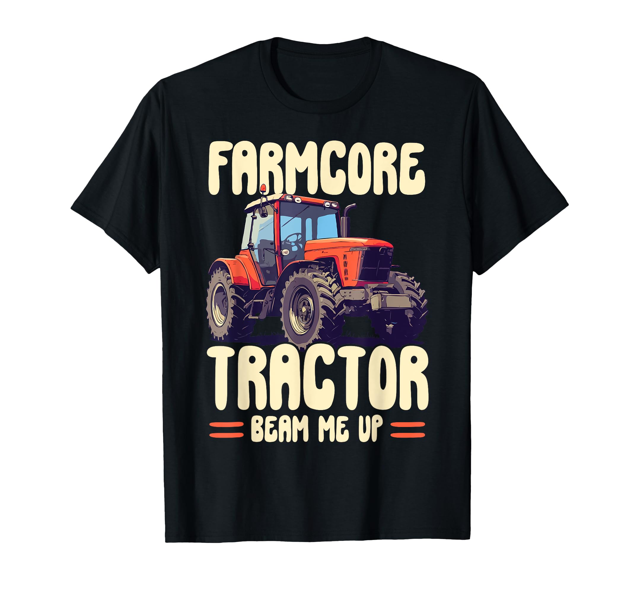 

Farmcore Tractor Beam Me Up Tractor Enthusiast Farmer Vintage T-Shirt чёрный