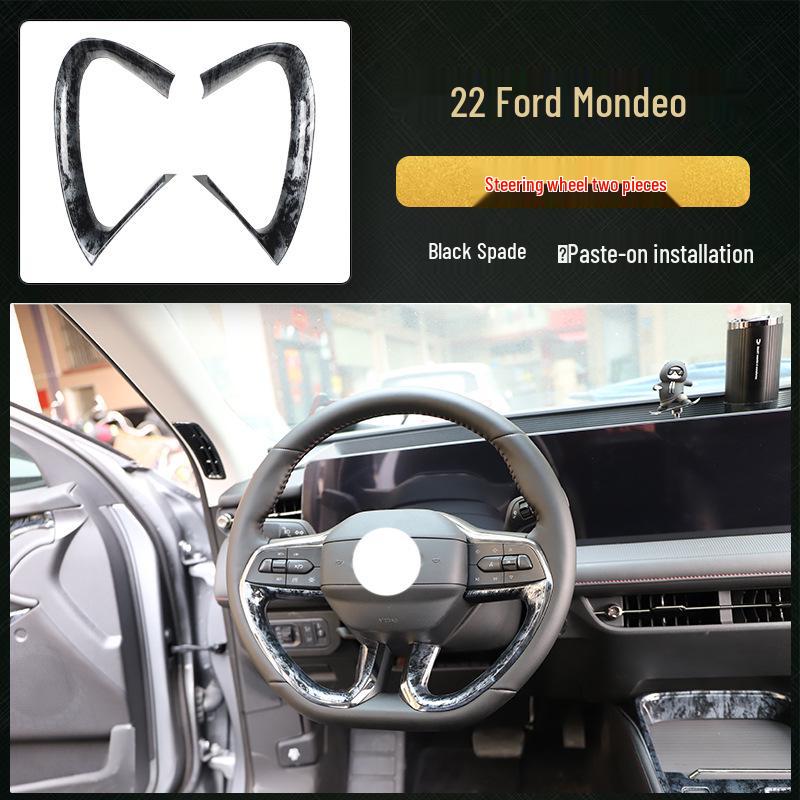 22 Mondeo Carbon Fiber Peach Wood Interior Sticker for Navigation Console & Power Window.