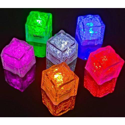 ZuoMei Ice Lights, Colorful Flashing Ice Lights, Glowing Ice, LED Sensor Lights, Glowing Ice Lights, Cube Ice, IP67 Waterproof, Reusable, 12-Pack, Col