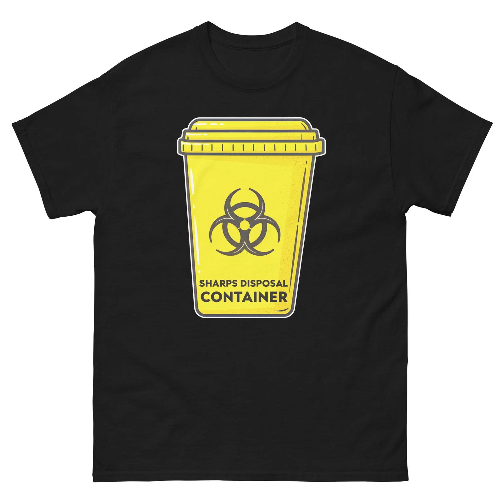 Sharps Disposal Container Hospital Health Medical Safety T-Shirt M