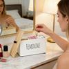 Pad Organizer For Bathroom Wood Toilet Feminine Product Organizer Pads Storage Box Women For Women Girls Teen Washroom Vanity