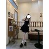 French Waist Black Suspender Dress Summer Temperament Foreign Birthday Princess Dress Small Fluffy Short Skirt