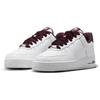 Nike Air Force 1 Low 07 White Burgundy Crush Women Sneakers Pale-Ivory Metallic-Silver HV4403-600