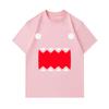 Men's 100% Cotton Short Sleeve O-Neck T-Shirt, Cute Cartoon Big Mouth Monster Print Casual Soft Breathable Tee for Daily Wear Summer Basic Loose Fit T