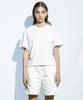 Object Museum Raglan Shirred Short Sleeve T-Shirt Ouots001-Wt