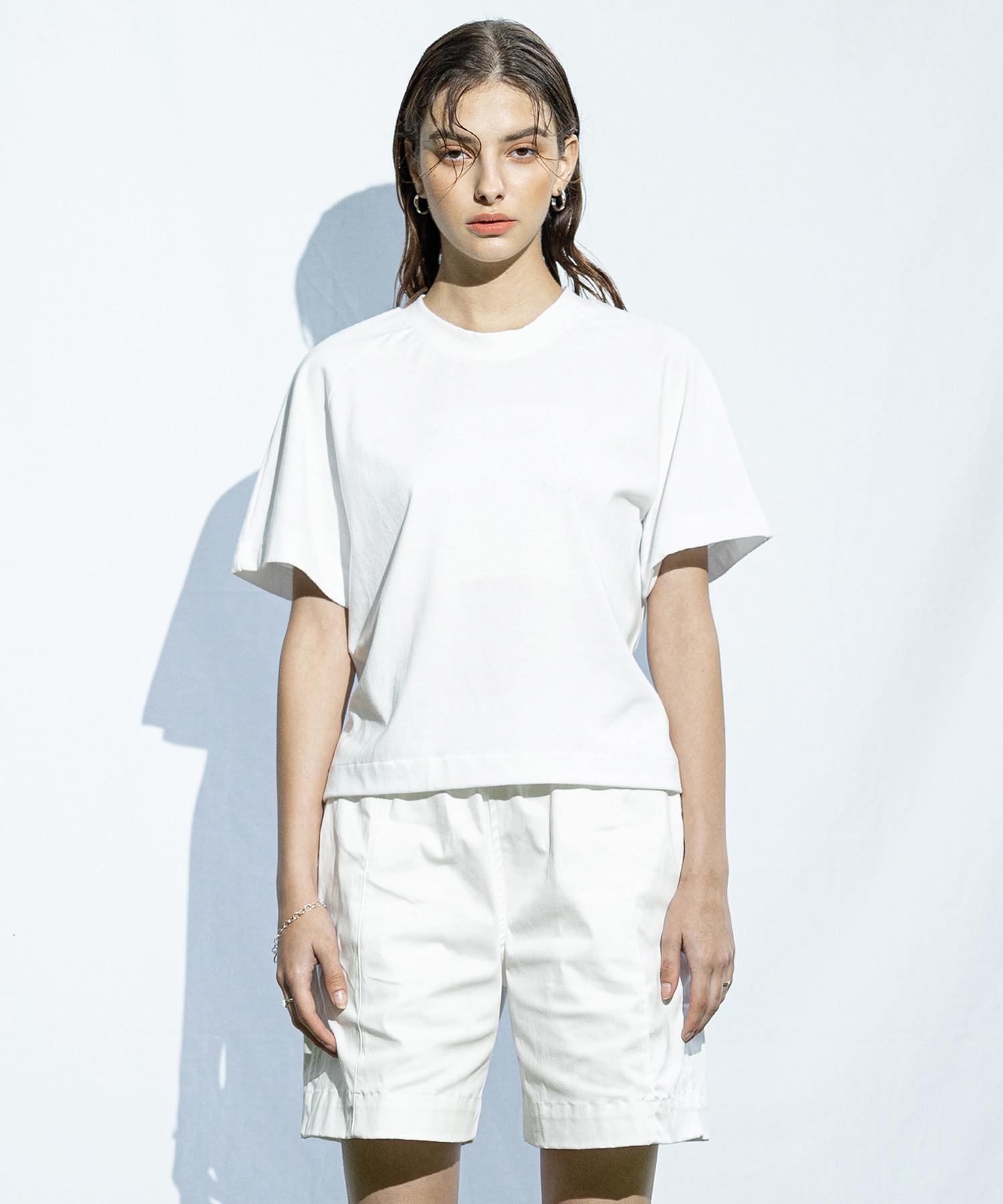 Object Museum Raglan Shirred Short Sleeve T-Shirt Ouots001-Wt 2