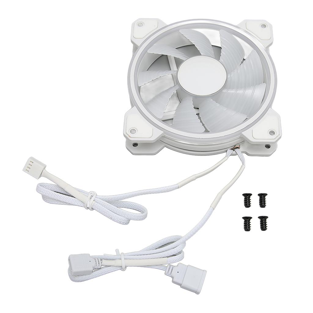 RGB Case Fan 12cm 4pin PWM 3pin ARGB RGB Backlit 9 Fan Blades Strong Airflow Super Quiet PC Fan for
