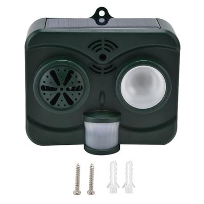 Ultrasonic Animal Repeller Waterproof Solar Bird Repellent Flashing Light for Garden 3.7V
