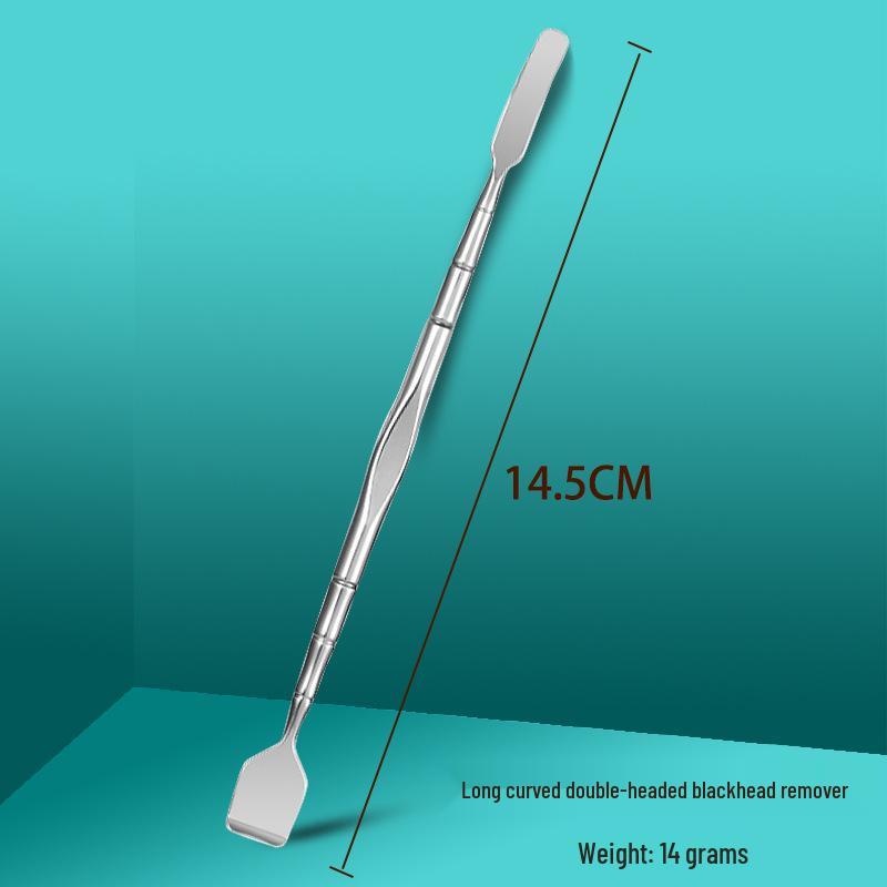 

Двусторонний экстрактор черных точек из нержавеющей стали со шпателем и ультраострой иглой Комедона для ухода за кожей лица с акне