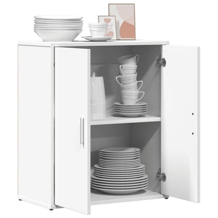 VidaXL Buffet White 60x31x70 Cm Engineered Wood, Storage Cabinet, Entryway Furniture, Accent Furniture, Furniture of 840457