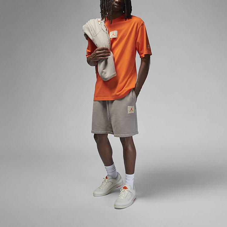 Jordan Drop Shoulder Sleeve T-Shirt Men's Orange DV7001-819