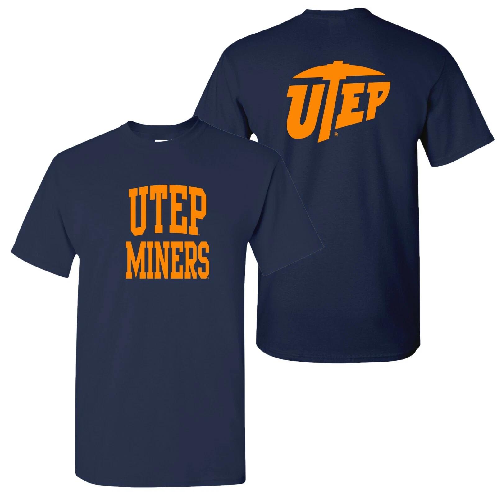 UTEP Miners Front and Back Print T-Shirt - Navy 4XL