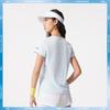 Li-Ning Comfortable Quick-Dry Versatile Short Sleeve T-Shirt Women Tops Light-Sky-Blue ATSV098-5