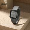 Square Dial Watch Quartz for Women, Casual Silicone Strap Wristwatch with Strap, Accurate Lightweight Wristwatch, Fashion Accessory Precise