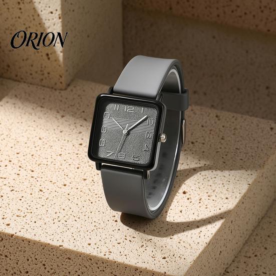 Square Dial Watch Quartz for Women, Casual Silicone Strap Wristwatch with Strap, Accurate Lightweight Wristwatch, Fashion Accessory Precise