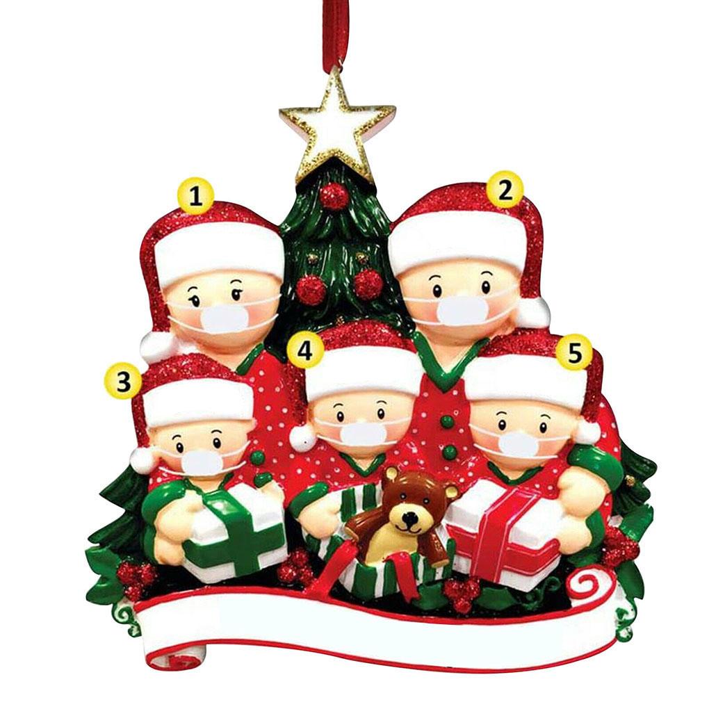 Weihnachtsanhänger 2020 Quarantäne Familie Weihnachtsbaum Hängedekoration