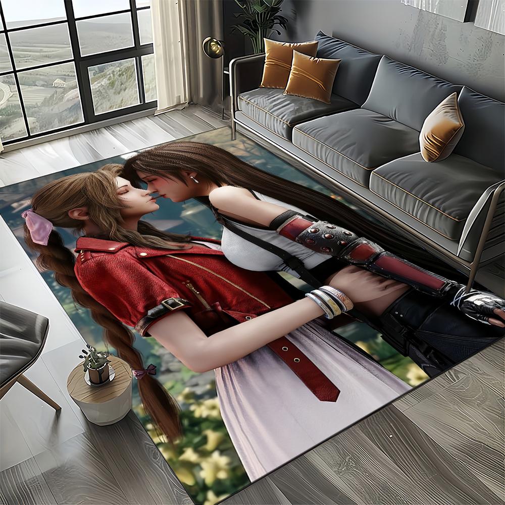 27 Style New Sephiroth Final Fantasy Games Cloud Tifa Aerith Carpet Rug for Living Room Bedroom Home Sofa,Kid Non-slip Floor Mat