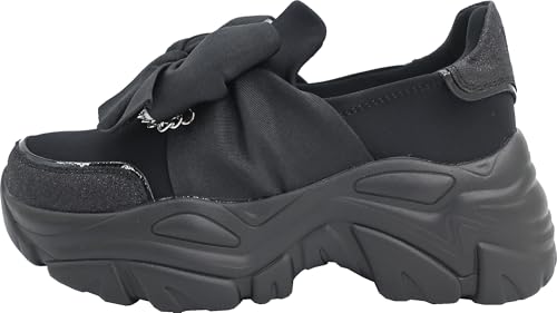 Plateau-Sneaker mit Schleife