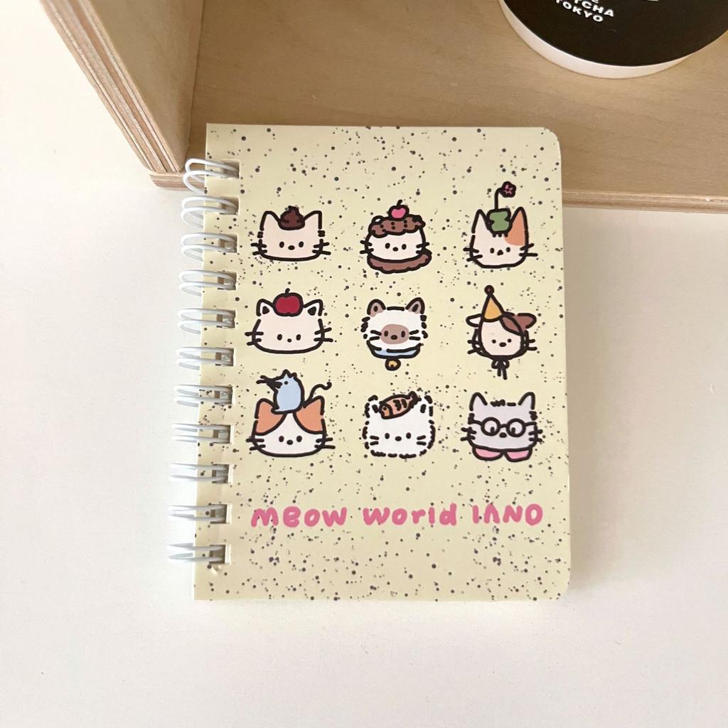 Cute Cartoon Notebook Apple Fruit Coil Notebook Kawaii Cartoon Study Notepad Portable Pocket Vocabulary Mistake Correction Journal for Student