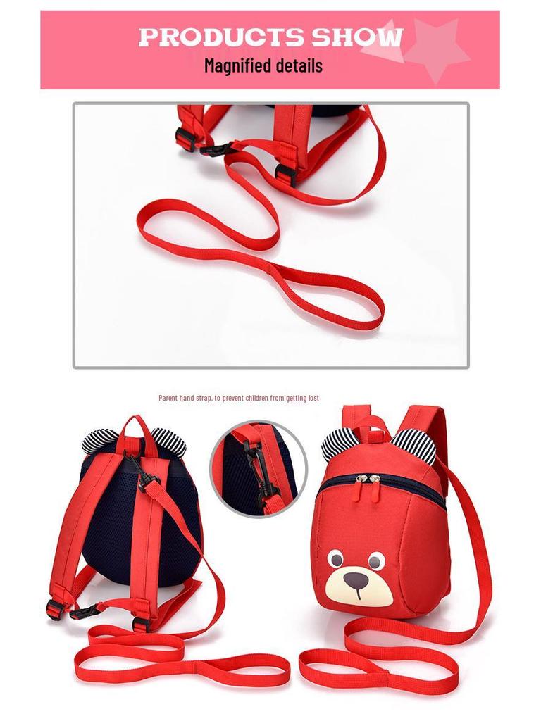 Korean Style Cartoon Anti-Lost Schoolbag for Kindergarten Boys & Girls Aged 1-5