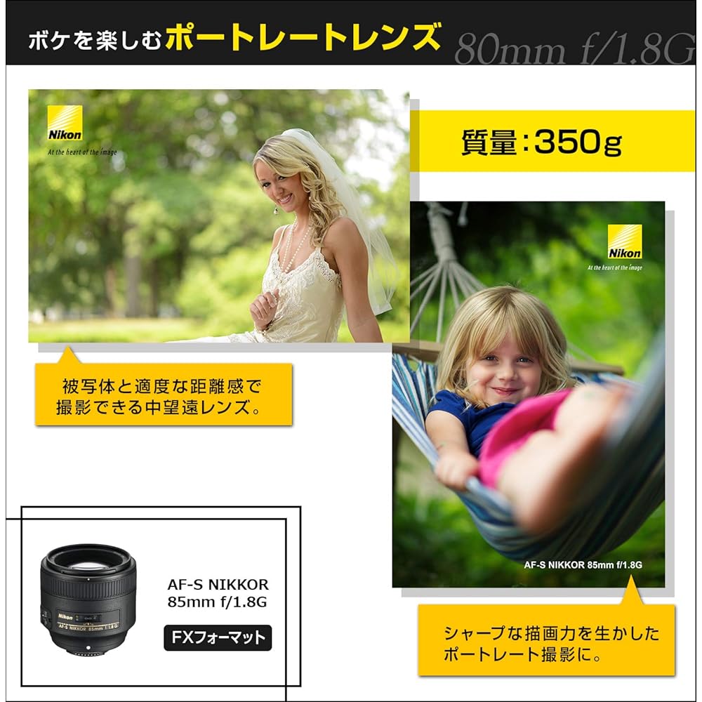Nikon Single Focus Lens AF-S NIKKOR 85mm f/1.8 g Full Size Compatible