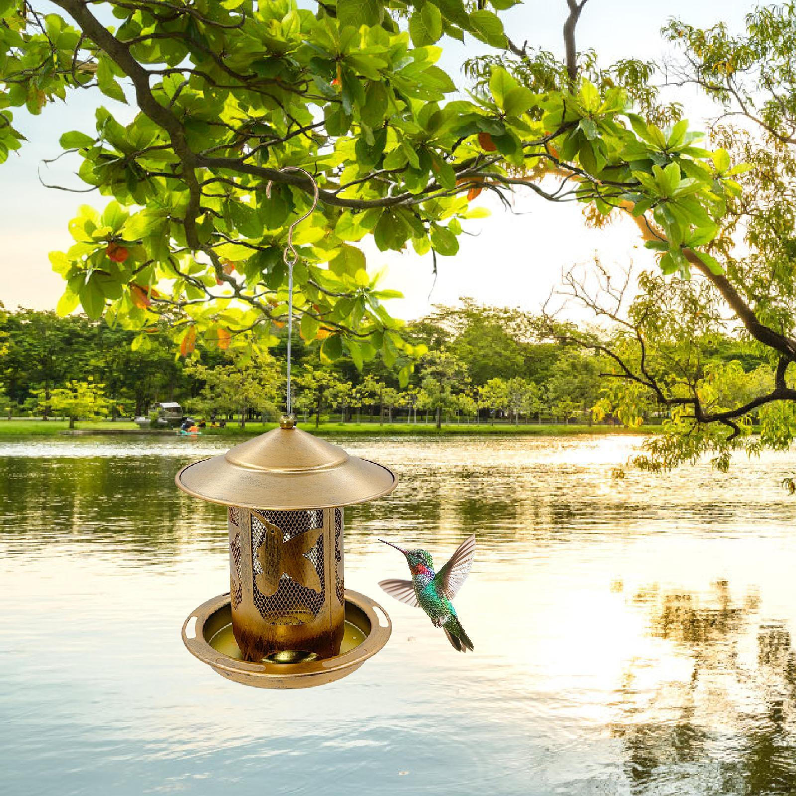 

Bird Feeder, Food Container, Compact, Lightweight And Versatile, Decoration for Garden, Porch, Lawn, Bird Pattern