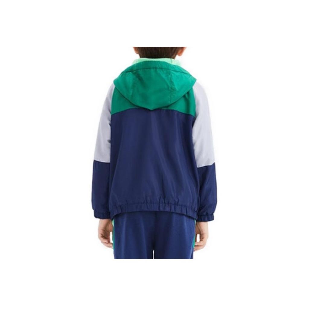 Nike Color Block Zip Up Hooded Long Sleeve Jacket Kids Jackets Indigo NY2242020GS-001