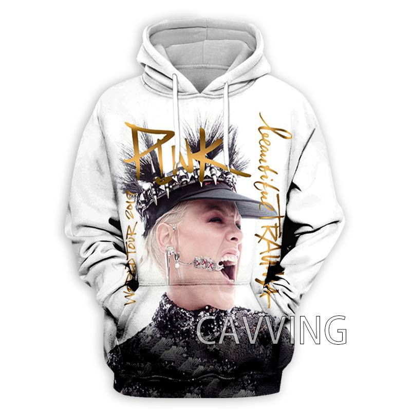 Nová módní dámská/pánská 3D potisk P!nk Alecia Beth Moore Mikiny Mikiny s kapucí Harajuku Mikiny Mikiny Vrchní díly Oblečení