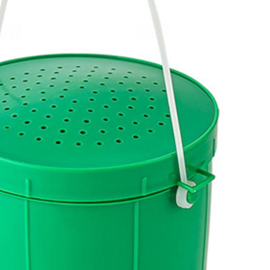 Kbelík na rybářské nástrahy s rukojetí Velkokapacitní Přenosný Prodyšný Nádoba na žížaly, červy, larvy, nástrahy Rybářské vybavení