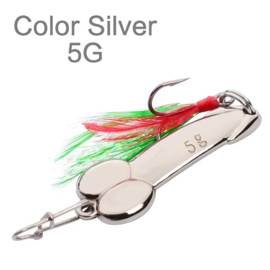 Metal Fishing Lure Bass Freshwater Saltwater Casting Hard Bait Treble Hook