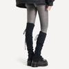 Popular Ballet Yoga Socks Women'S Straps Autumn And Winter Thickened Stack Socks Cover Lace Jk Over The Knee Leg Cover Warm Split Fork