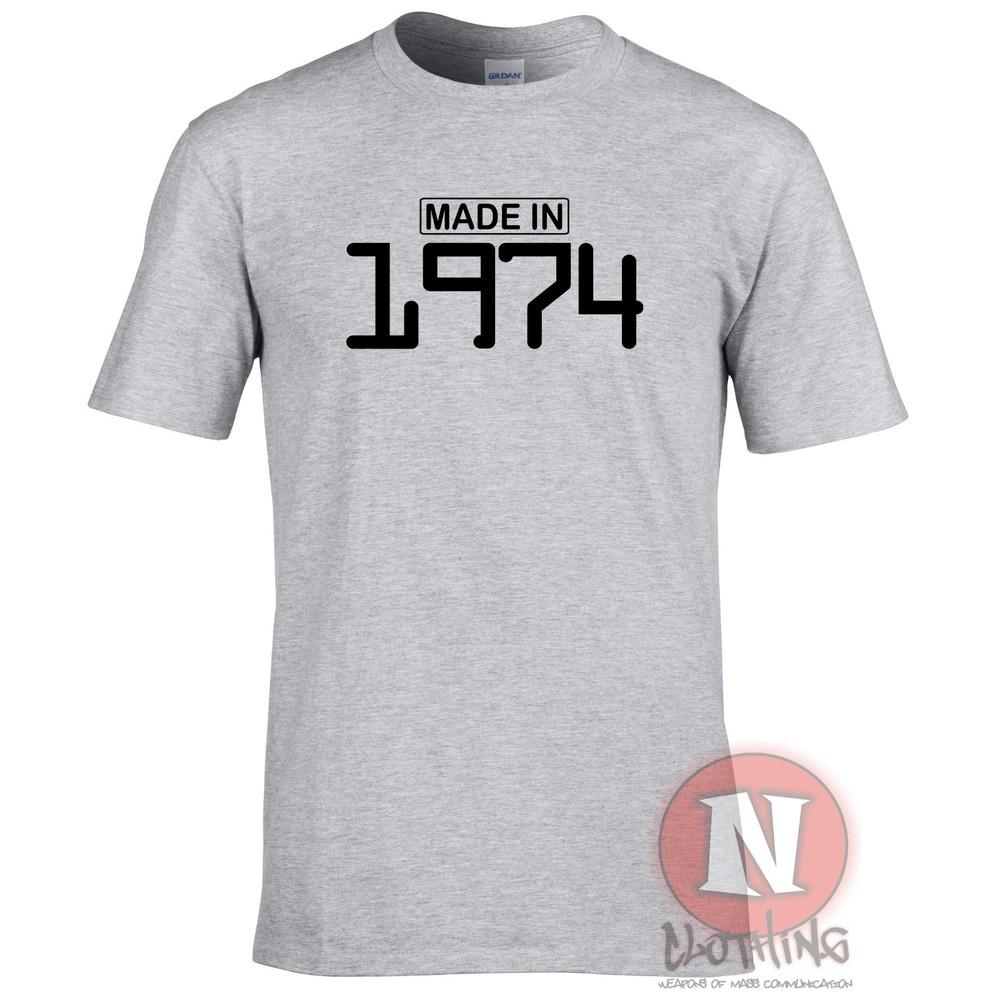 Made In 1974 TShirt Birthday Celebration Funny Retro Present Gift Teeshirt
