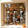 Decorative Seasonal Ornaments Halloween Ghost/Skeleton Static Window Clings, PVC Waterproof Glass Stickers, Pvc Decals Removable for Home Party