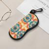 2D-Vintage Floral Pattern Eyewear Protector, Sunglasses Case, Soft Portable Eyeglasses Holder, Stylish Travel Accessories for Women