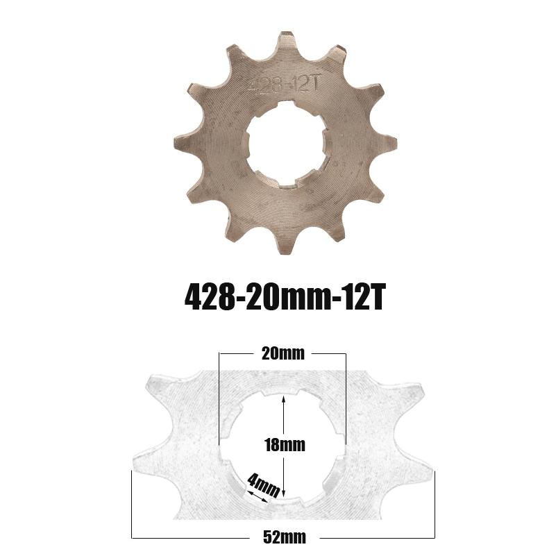 428# 20mm 10 11 12 13 14 15 16 17 18 19 T Teeth Front Engine Chain Sprocket For Dirt Pit Bike Monkey ATV Quad Go Kart
