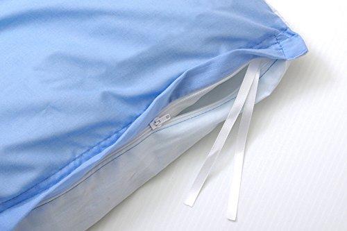 IKEHIKO Single Long Duvet Cover, Solid Color, Reversible, Riva S Duvet Cover IT, Blue/Light Blue, Approx. 150x210cm #9803030