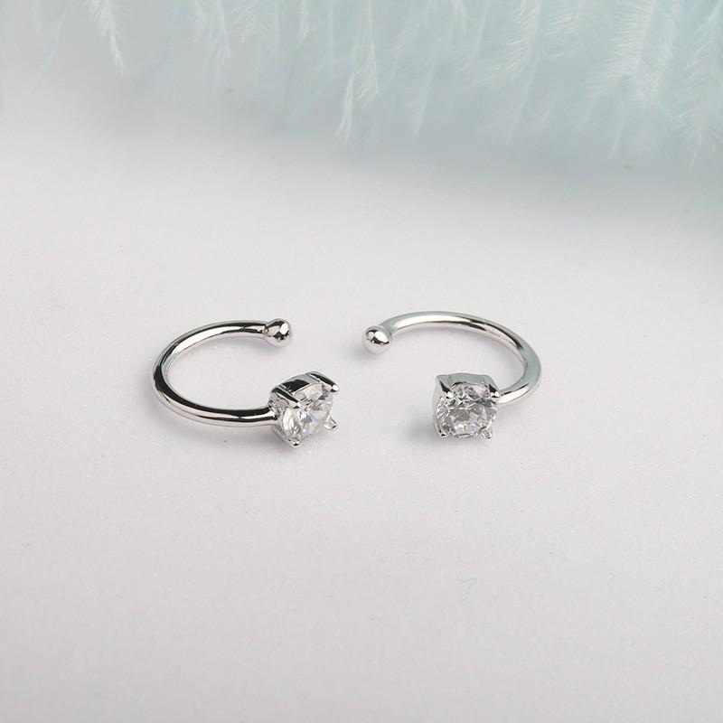 Geometric Ear Clips Without Ear Piercings for Women's Summer New Style Simple Earrings Niche Design Ear Hooks